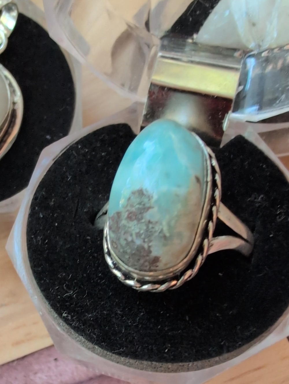 Larimar size 9 ring